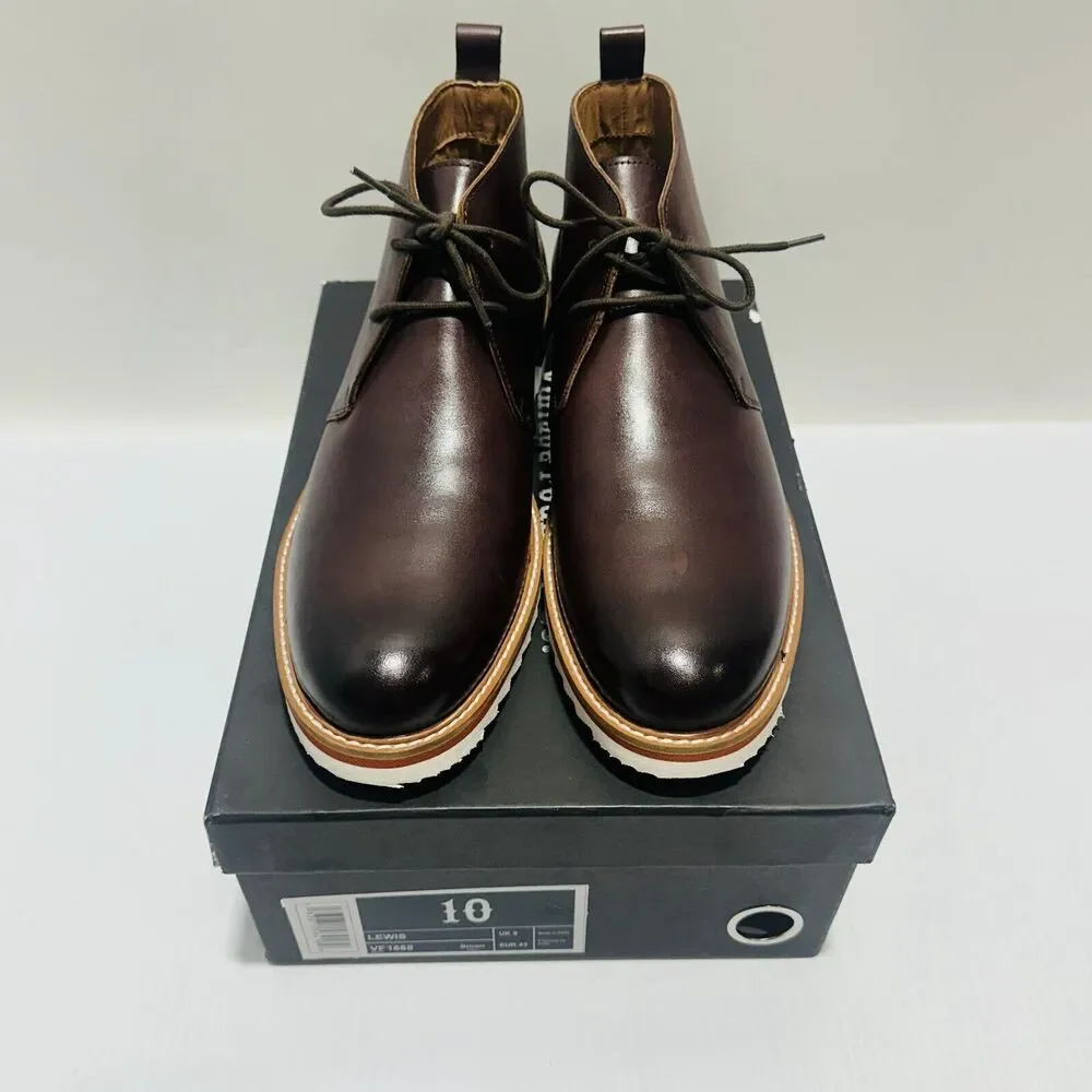 Vintage Foundry Co Lewis VF1668 Mens Size US 10 Chukka Boots Brown Leather Shoes